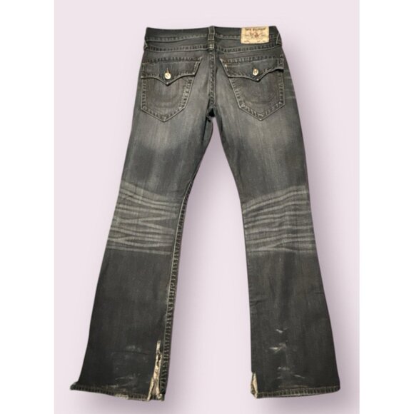 True Religion Jeans Mens 31 Billy Bootcut Flap Pocket Blue Denim (Actual 33x33) - Picture 2 of 14